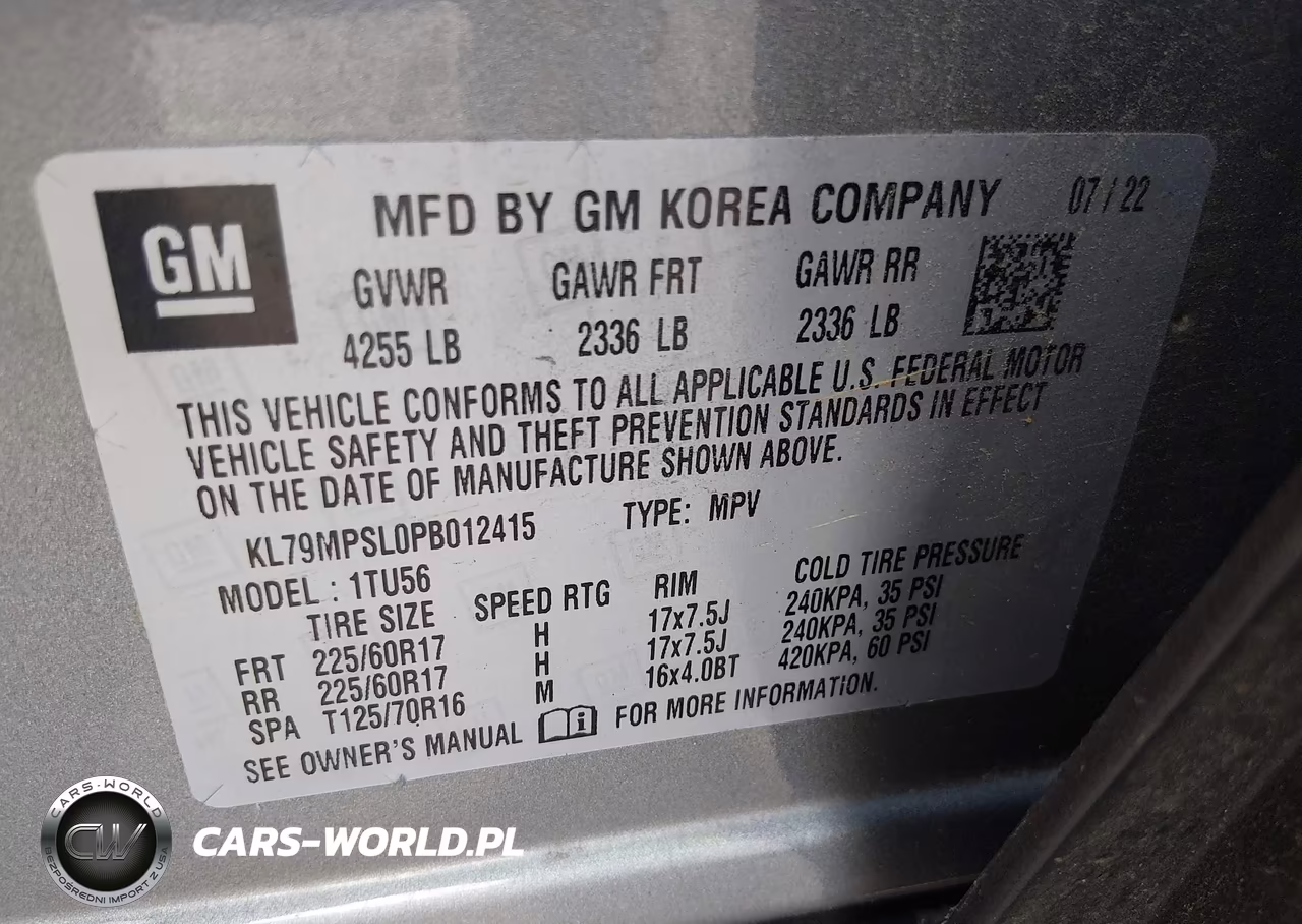 2023 Chevrolet Trailblazer Fwd Lt VIN:KL79MPSL0PB012415 - 9