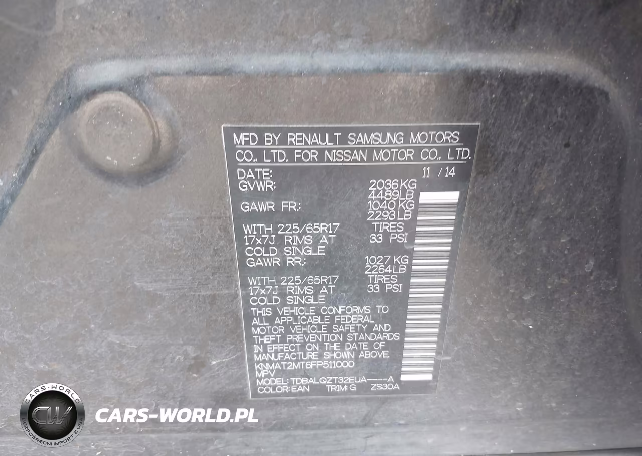 2015 Nissan Rogue Sv VIN:KNMAT2MT6FP511000 - 9