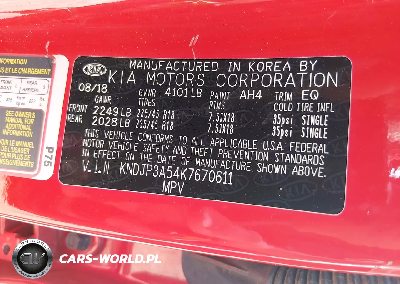 2019 Kia Soul + VIN:KNDJP3A54K7670611 - 9