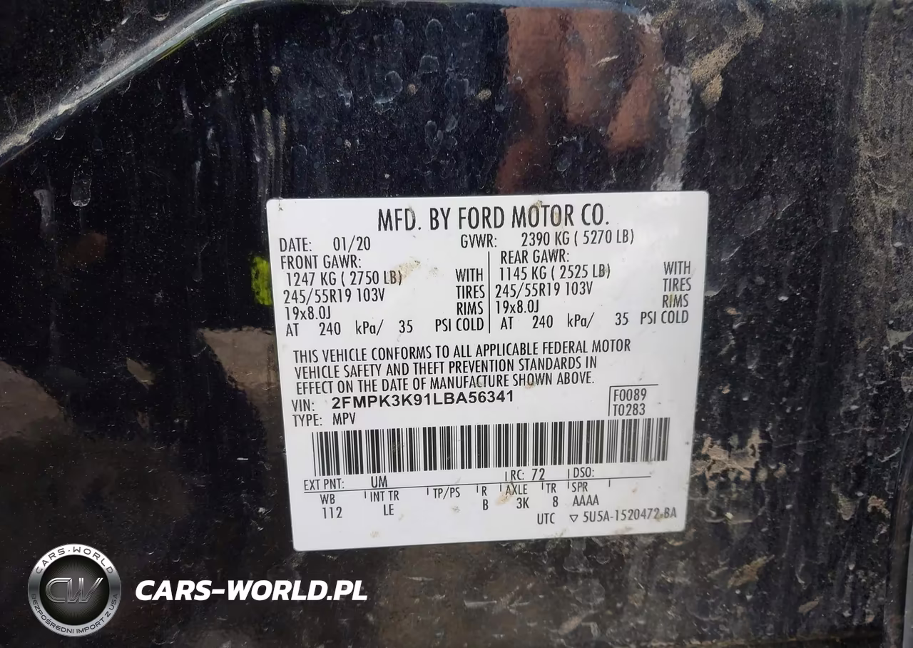 2020 Ford Edge Titanium VIN:2FMPK3K91LBA56341 - 9