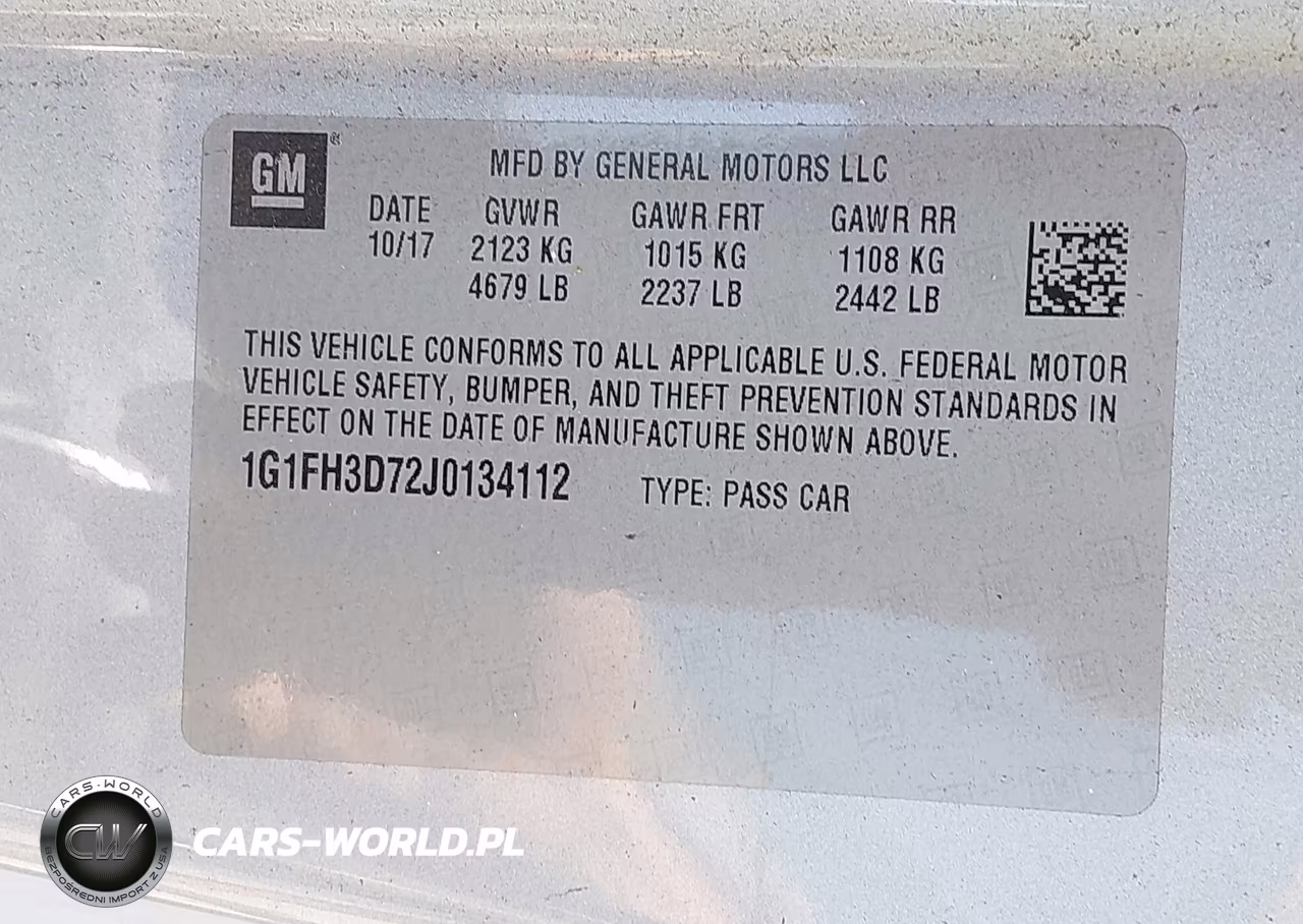 2018 Chevrolet Camaro 2Ss VIN:1G1FH3D72J0134112 - 9