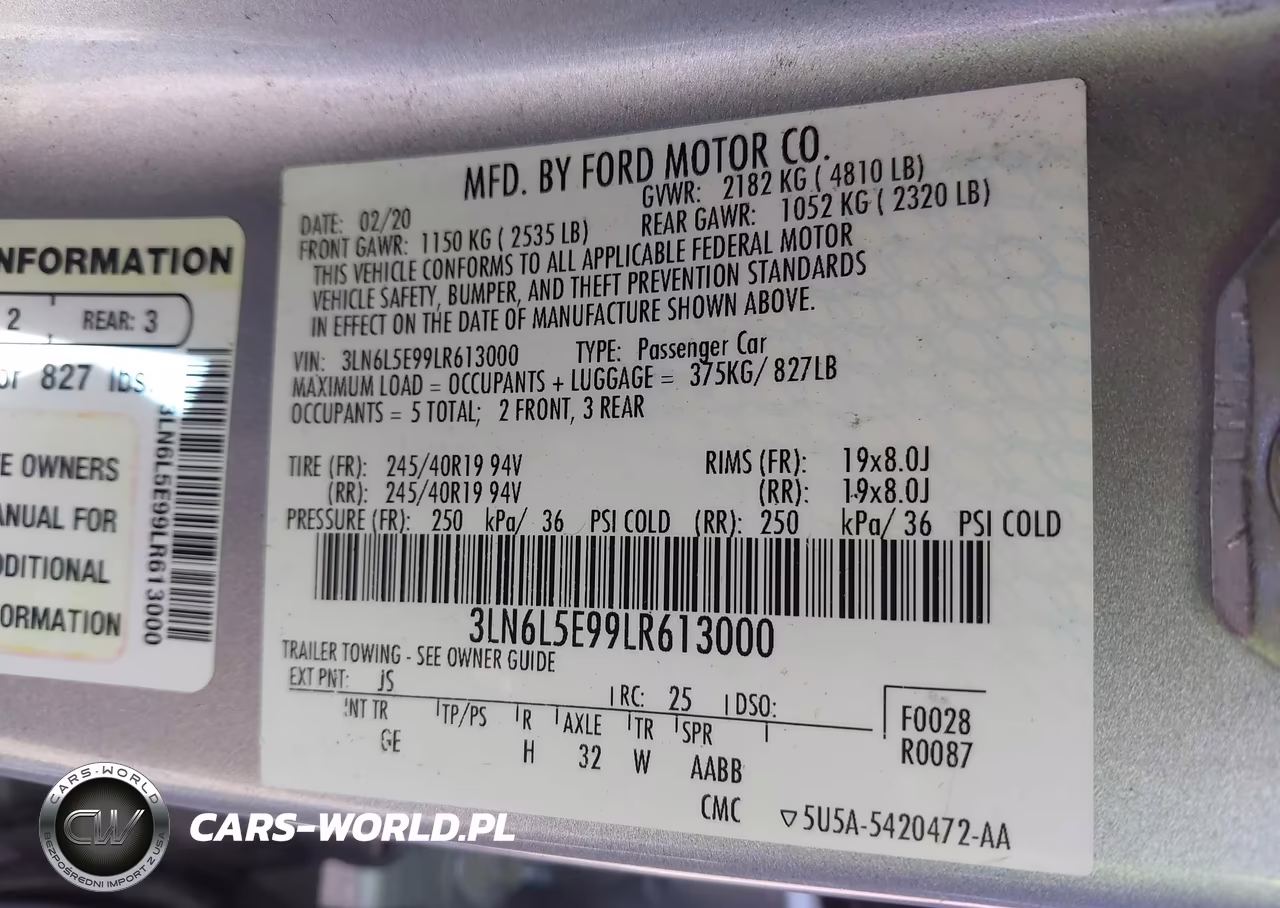 2020 Lincoln Mkz Reserve VIN:3LN6L5E99LR613000 - 9