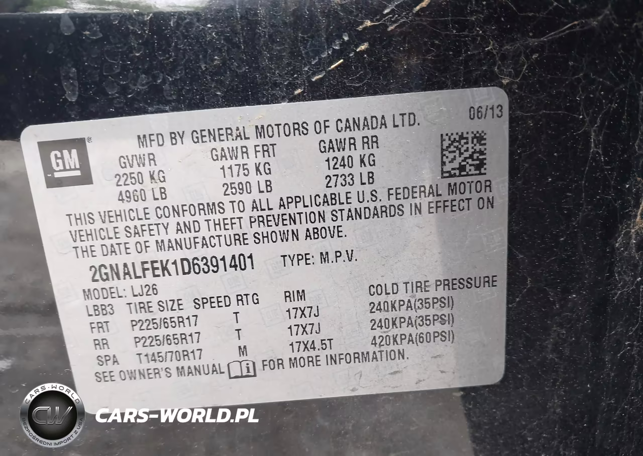 2013 Chevrolet Equinox Ltz VIN:2GNALFEK1D6391401 - 9