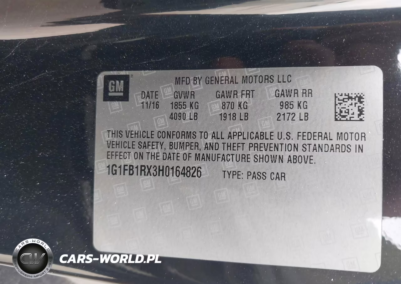2017 Chevrolet Camaro 1Lt VIN:1G1FB1RX3H0164826 - 9