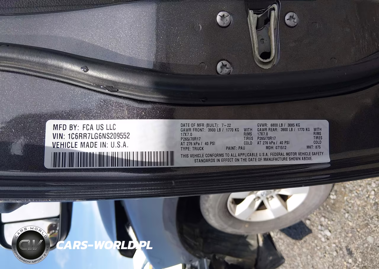2022 Ram 1500 Classic Slt 4X4 5'7 Box VIN:1C6RR7LG6NS209552 - 9