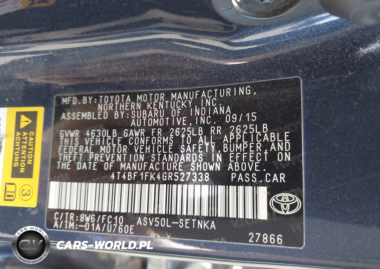2016 Toyota Camry Le VIN:4T4BF1FK4GR527338 - 9