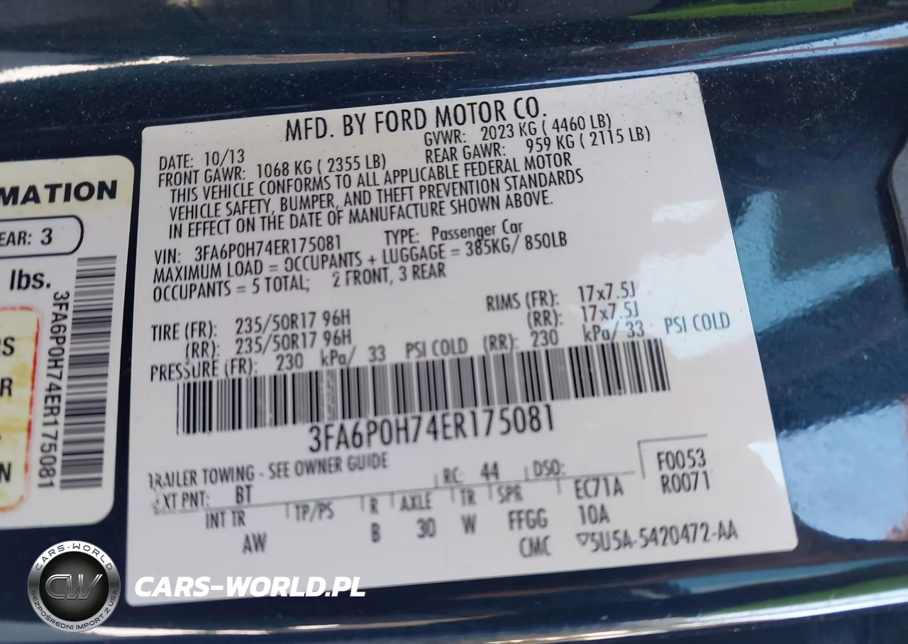 2014 Ford Fusion Se VIN:3FA6P0H74ER175081 - 9