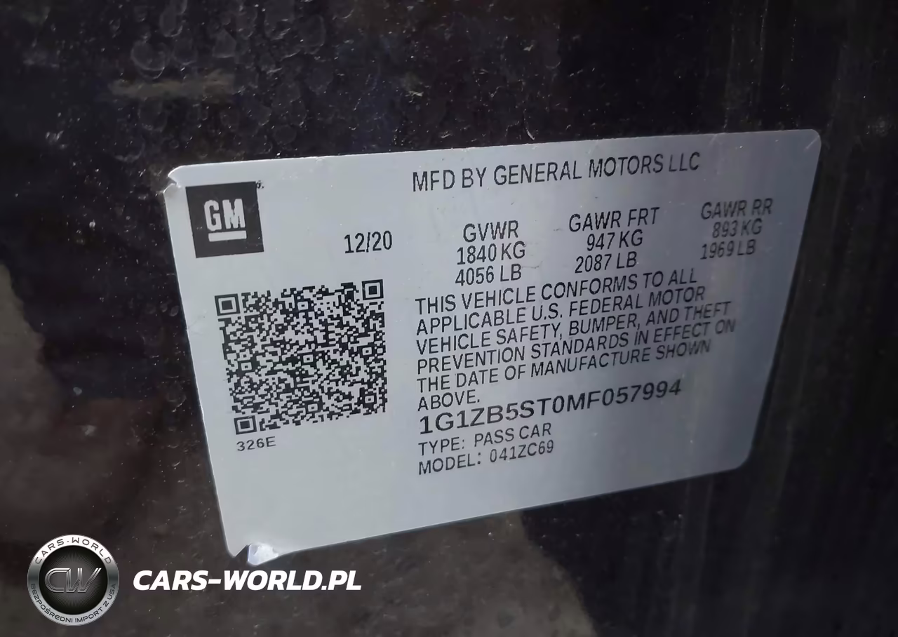 2021 Chevrolet Malibu Fwd Ls VIN:1G1ZB5ST0MF057994 - 9