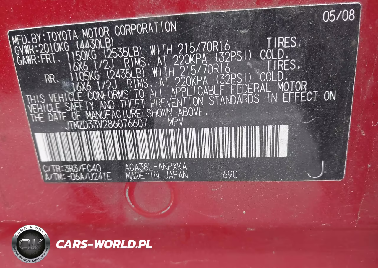 2008 Toyota Rav4 VIN:JTMZD33V286076607 - 9