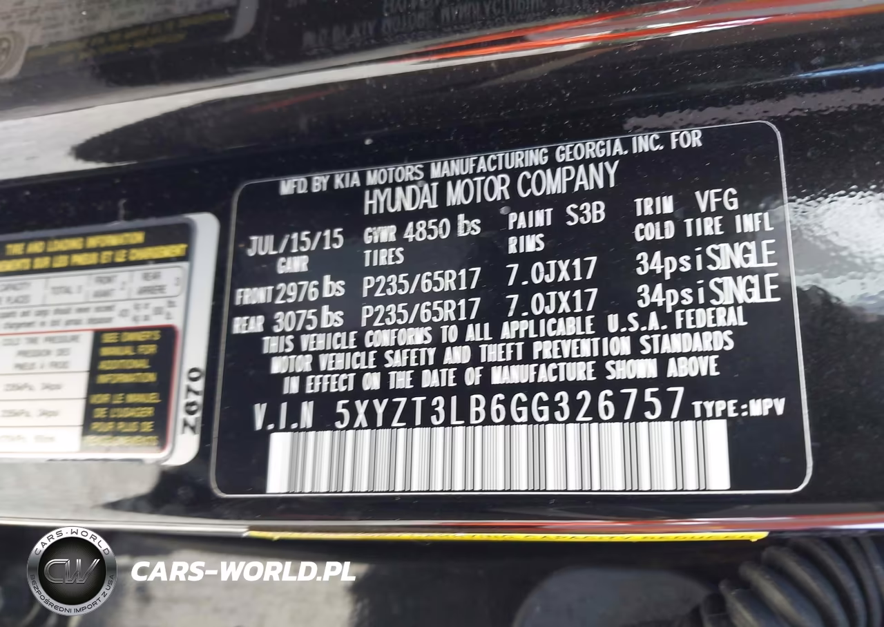 2016 Hyundai Santa Fe Sport 2.4L VIN:5XYZT3LB6GG326757 - 9