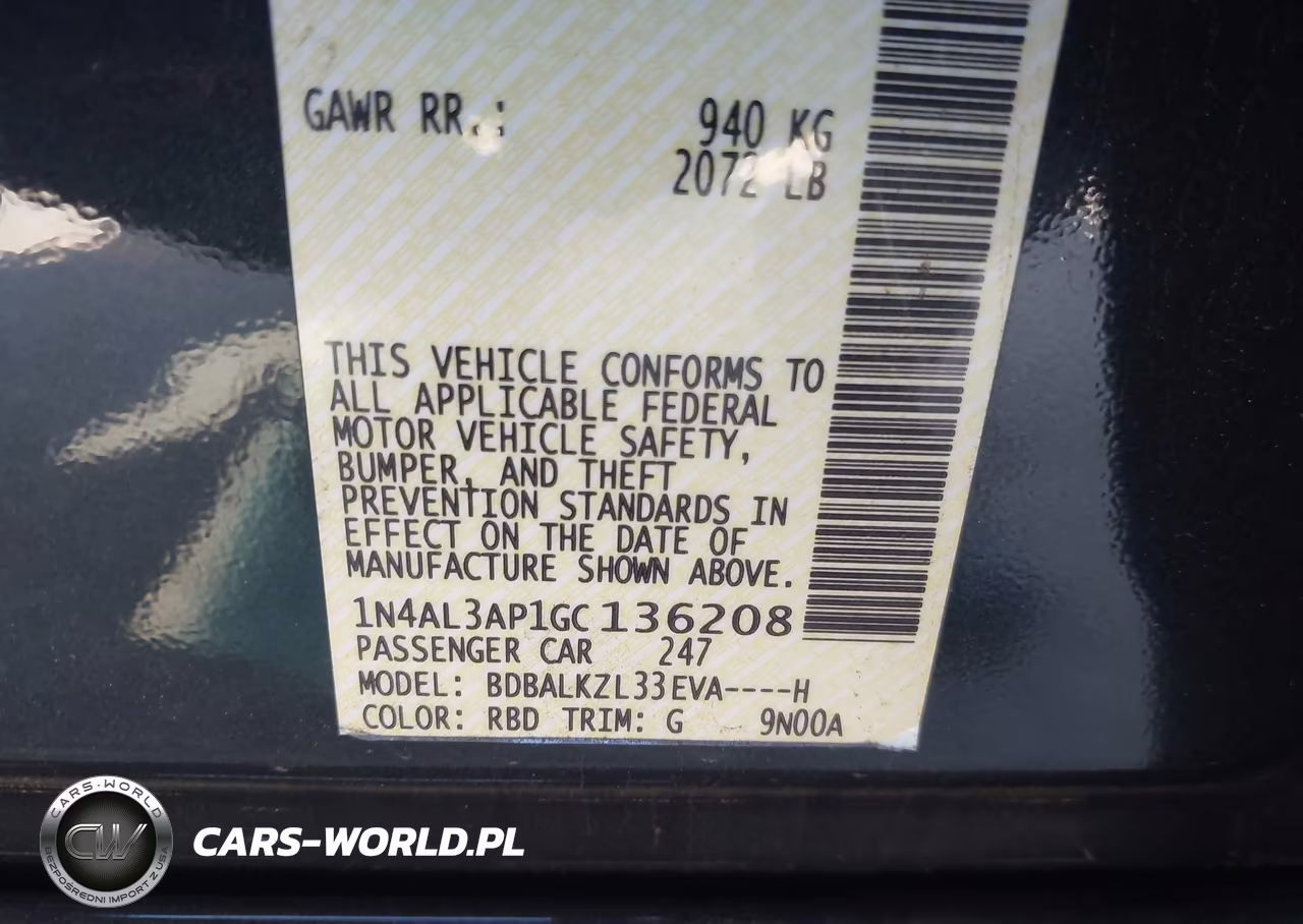 2016 Nissan Altima 2.5 Sv VIN:1N4AL3AP1GC136208 - 9