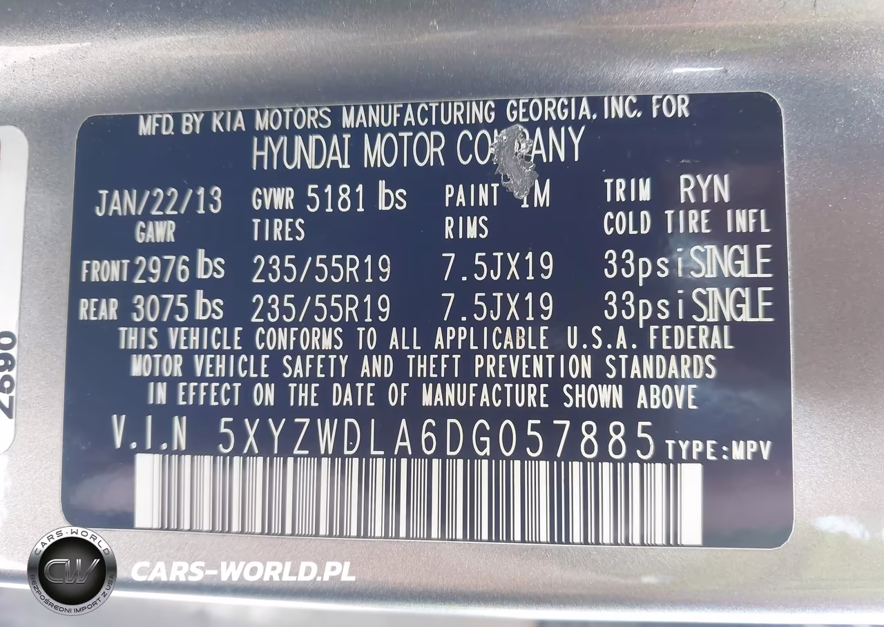 2013 Hyundai Santa Fe Sport 2.0T VIN:5XYZWDLA6DG057885 - 9