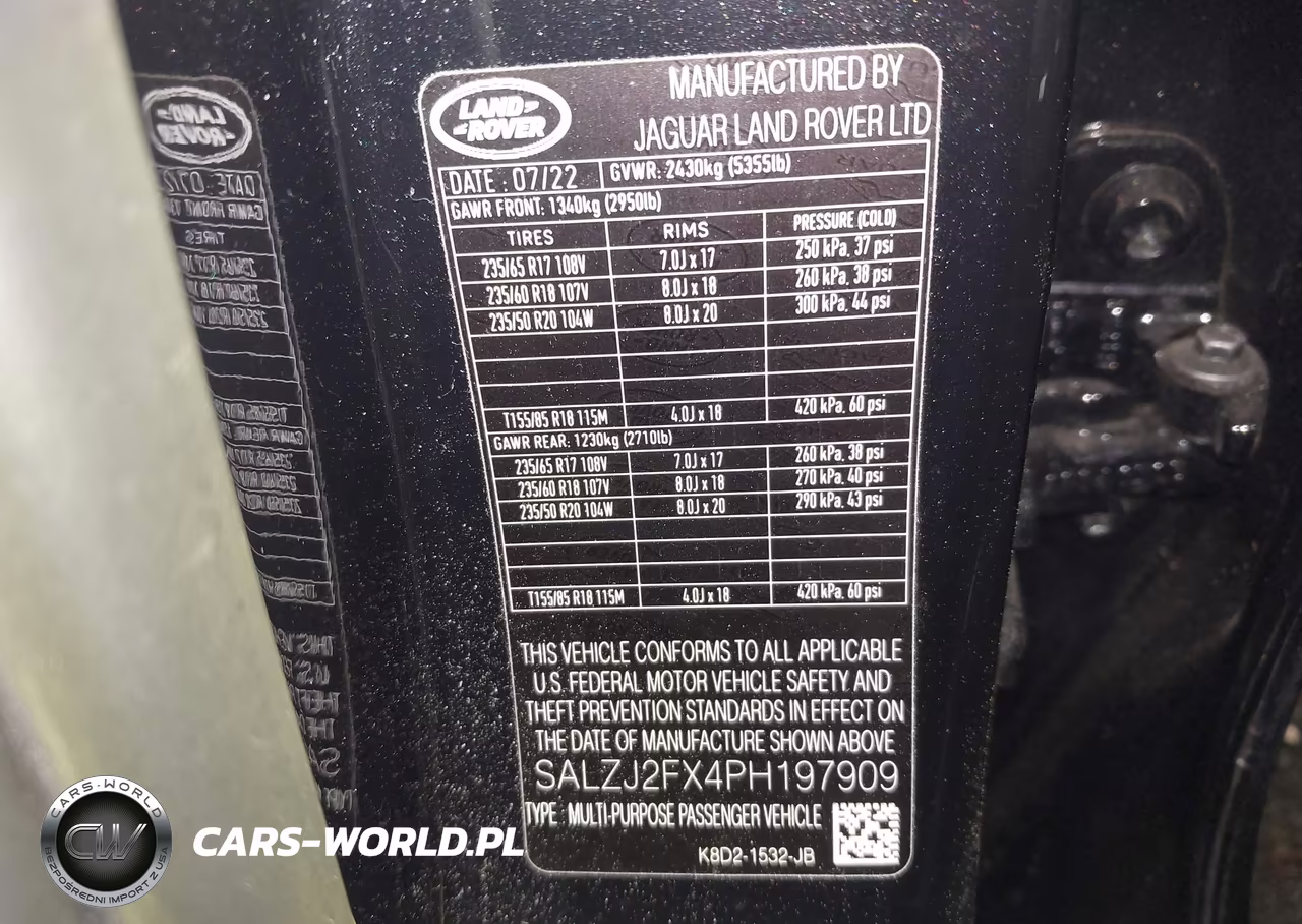 2023 Land Rover Range Rover Evoque S VIN:SALZJ2FX4PH197909 - 9