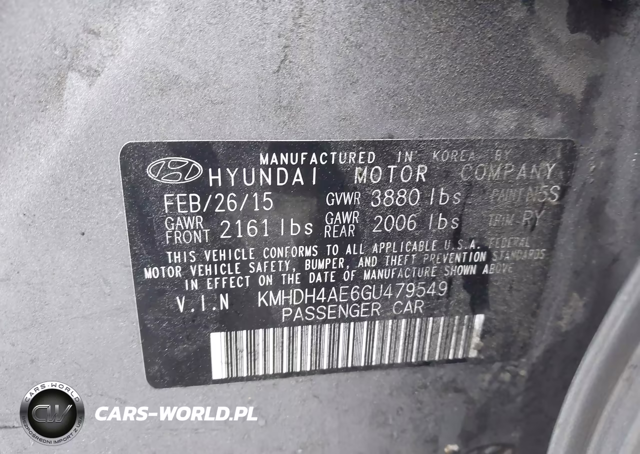 2016 Hyundai Elantra Value Edition VIN:KMHDH4AE6GU479549 - 9