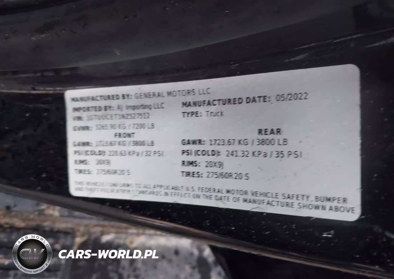 2022 GMC Sierra 1500 Elevation VIN:1GTUUCET1NZ527512 - 9