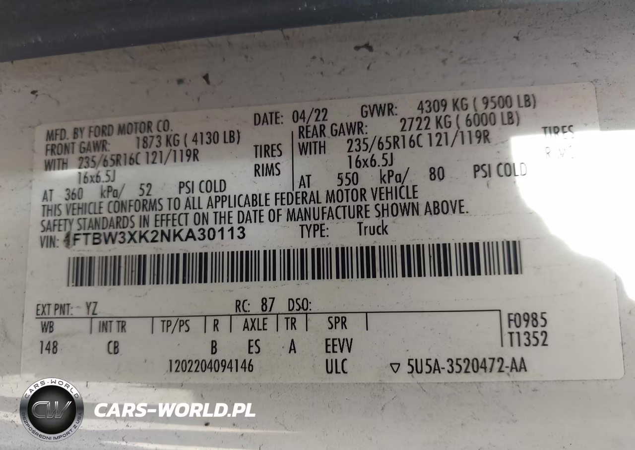 2022 Ford E-Transit-350 Cargo Van VIN:1FTBW3XK2NKA30113 - 9