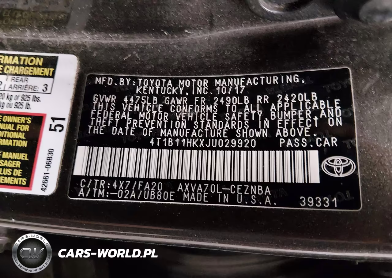 2018 Toyota Camry Le VIN:4T1B11HKXJU029920 - 9