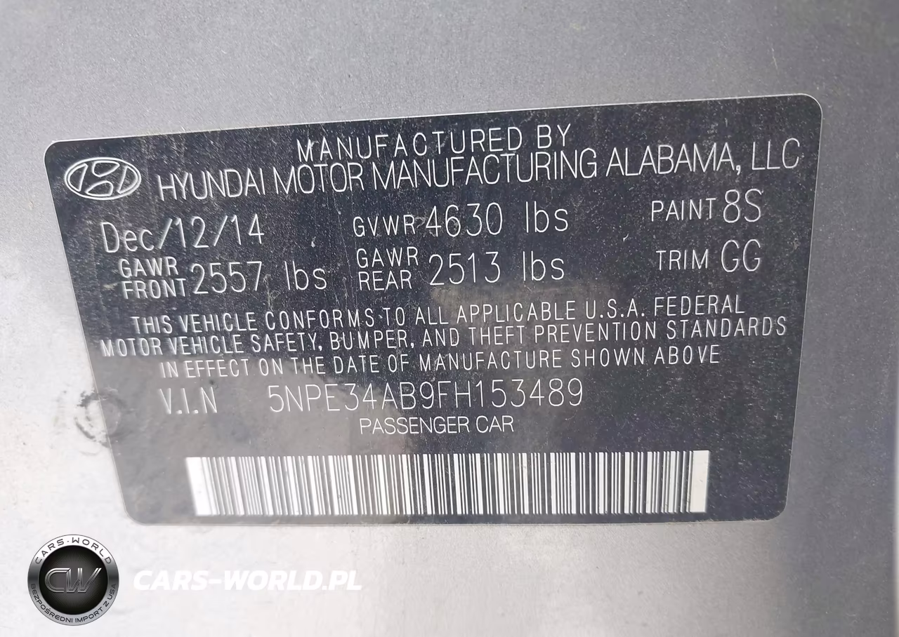 2015 Hyundai Sonata Limited 2.0T VIN:5NPE34AB9FH153489 - 9