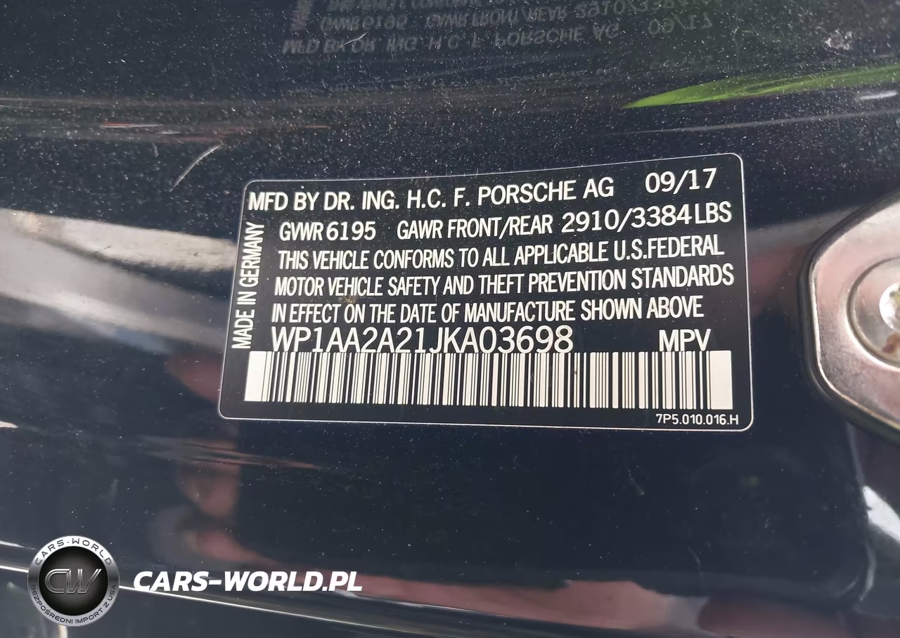 2018 Porsche Cayenne Platinum Edition VIN:WP1AA2A21JKA03698 - 9