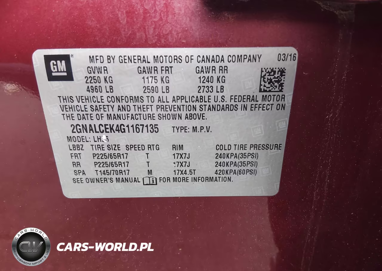 2016 Chevrolet Equinox Lt VIN:2GNALCEK4G1167135 - 9
