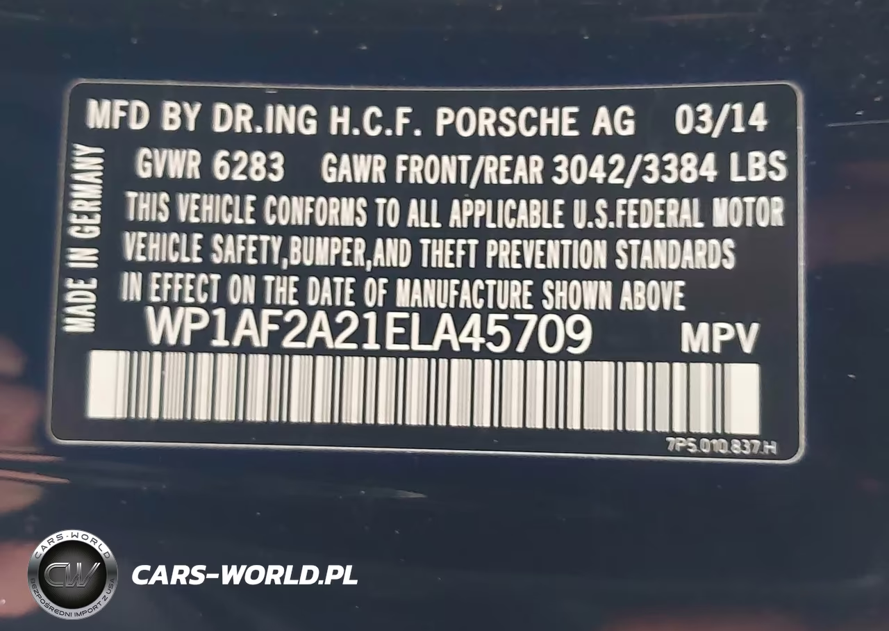 2014 Porsche Cayenne Diesel Platinum Edition VIN:WP1AF2A21ELA45709 - 9