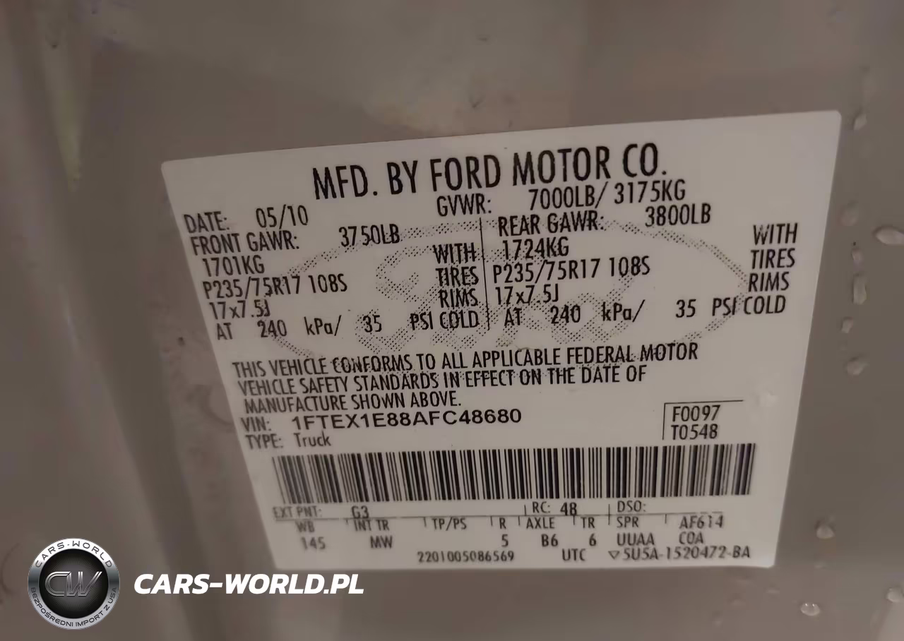 2010 Ford F-150 Stx-Xl-Xlt VIN:1FTEX1E88AFC48680 - 9