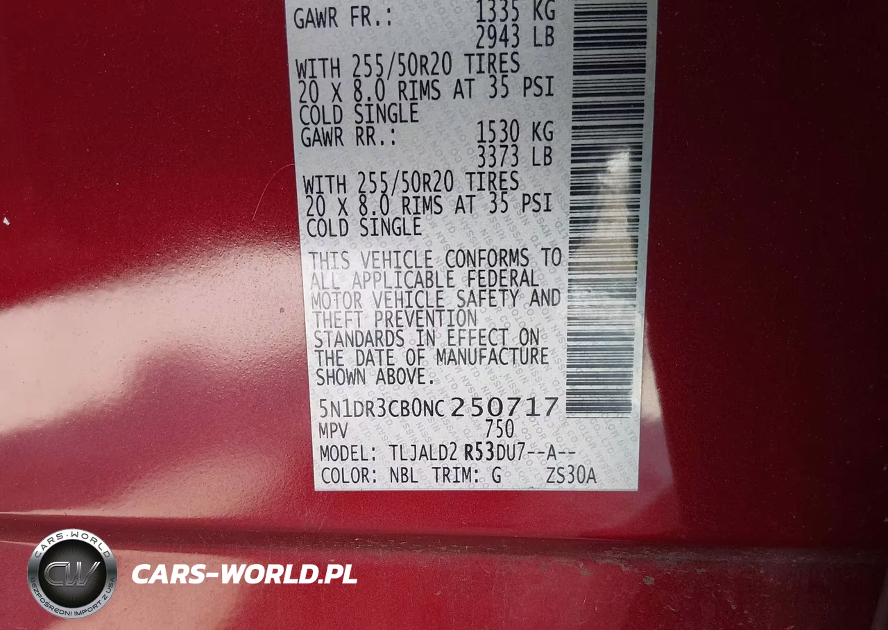 2022 Nissan Pathfinder Sl 2Wd VIN:5N1DR3CB0NC250717 - 9