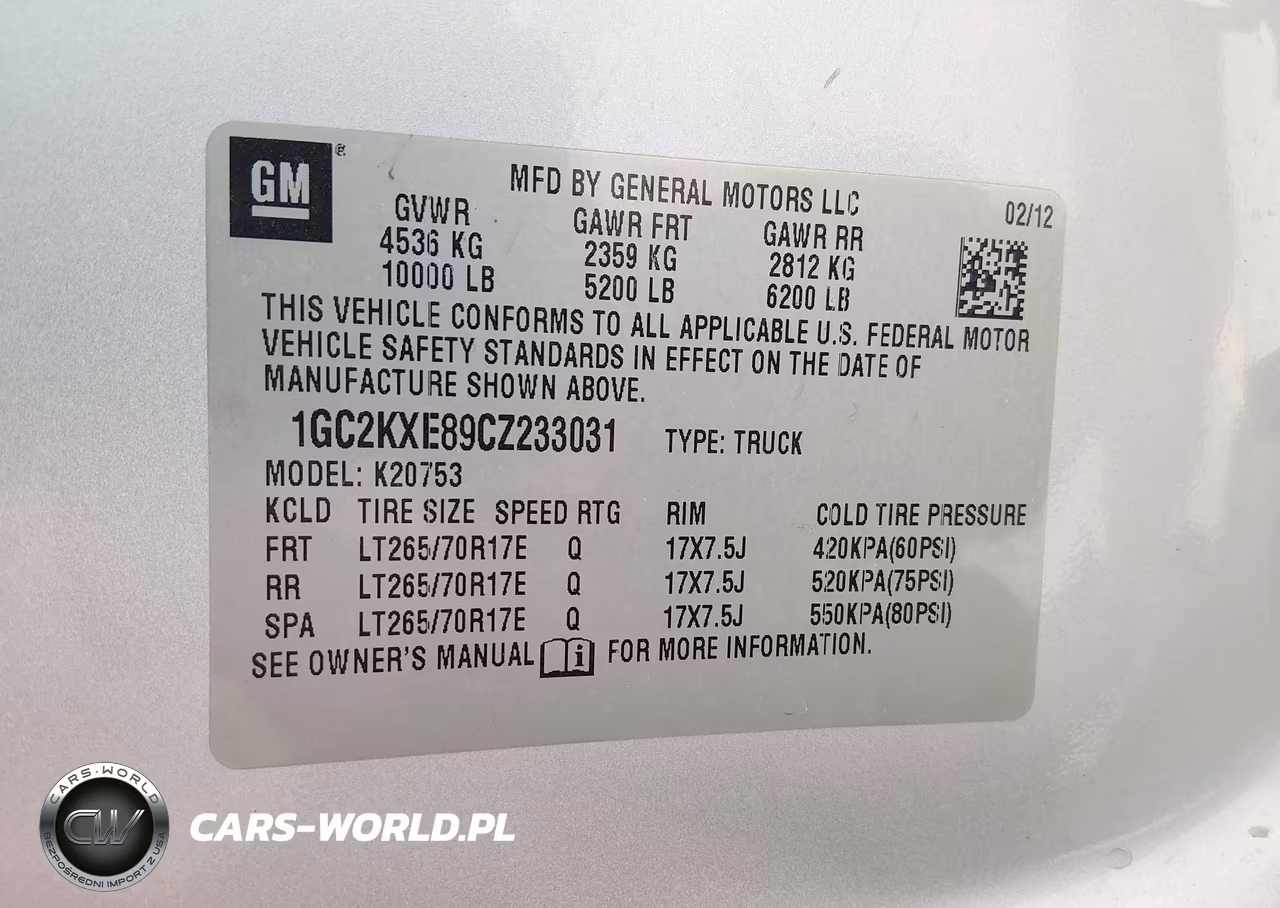2012 Chevrolet Silverado 2500Hd Lt VIN:1GC2KXE89CZ233031 - 9