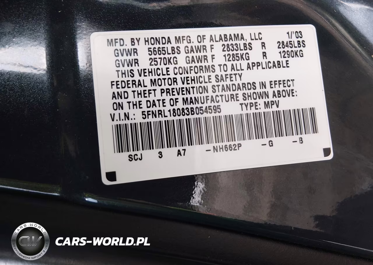 2003 Honda Odyssey Ex-L VIN:5FNRL18083B054595 - 9
