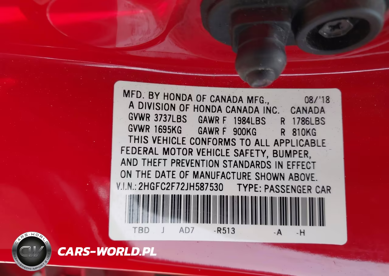 2018 Honda Civic Ex VIN:2HGFC2F72JH587530 - 9