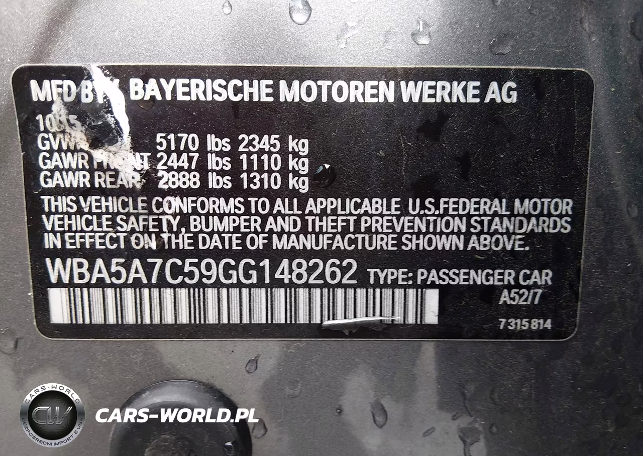 2016 BMW 528I xDrive VIN:WBA5A7C59GG148262 - 9