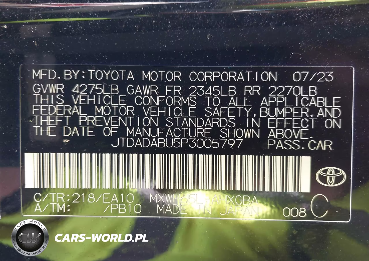 2023 Toyota Prius Xle Awd-E VIN:JTDADABU5P3005797 - 9