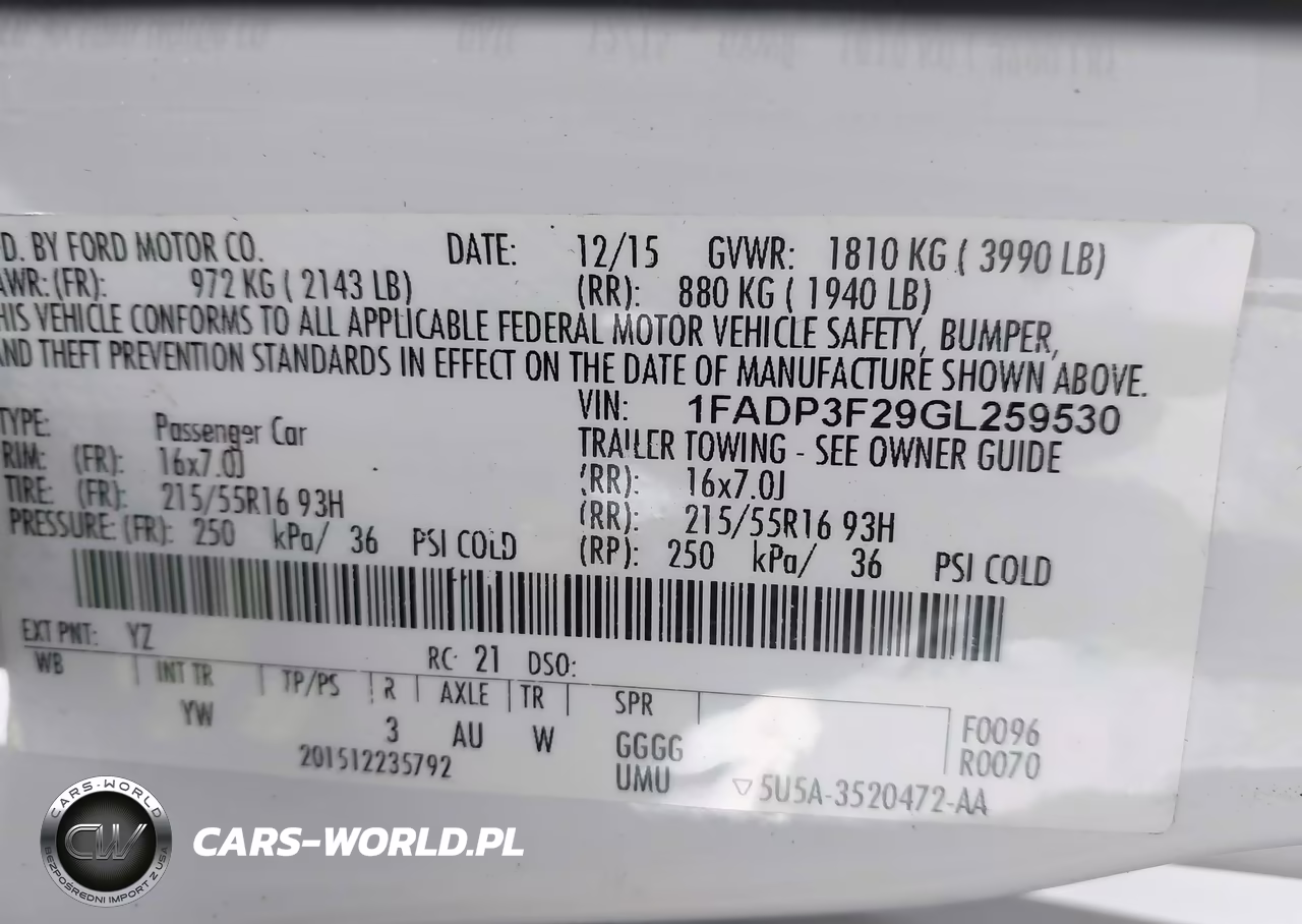 2016 Ford Focus Se VIN:1FADP3F29GL259530 - 9