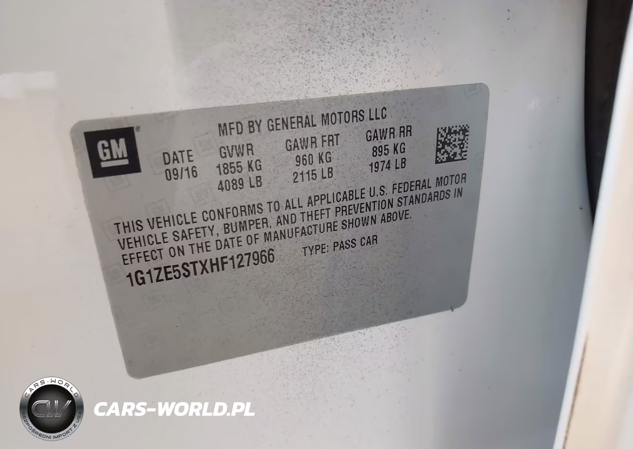 2017 Chevrolet Malibu 1Lt VIN:1G1ZE5STXHF127966 - 9
