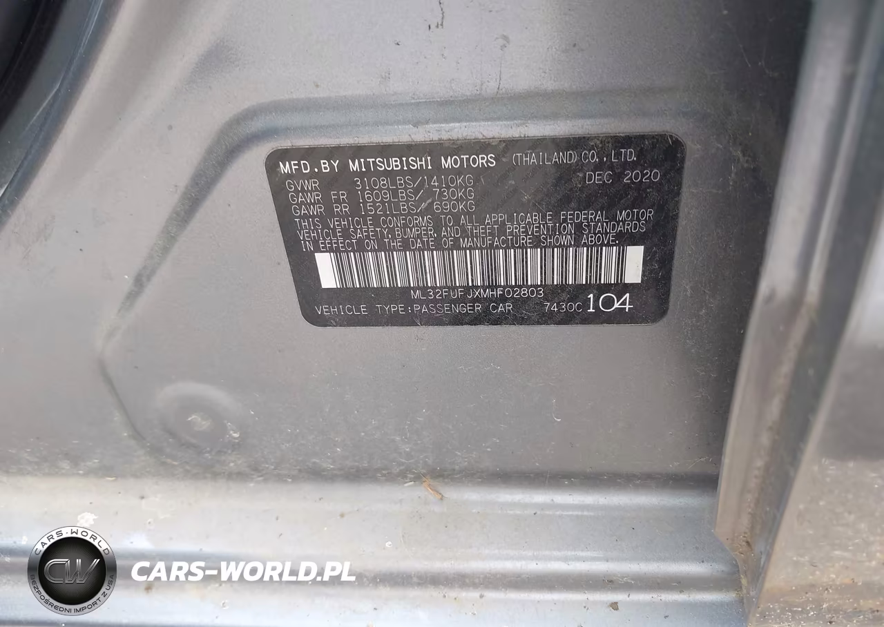 2021 Mitsubishi Mirage G4 VIN:ML32FUFJXMHF02803 - 9