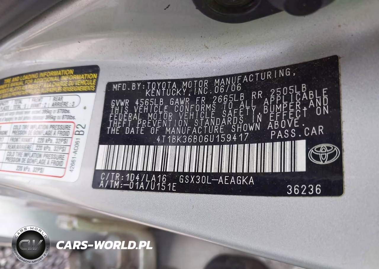 2006 Toyota Avalon Xls VIN:4T1BK36B06U159417 - 9