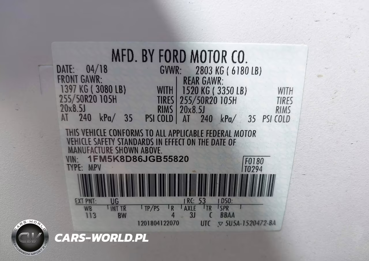 2018 Ford Explorer Xlt VIN:1FM5K8D86JGB55820 - 9
