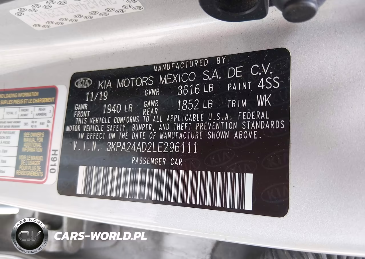2020 Kia Rio S VIN:3KPA24AD2LE296111 - 9