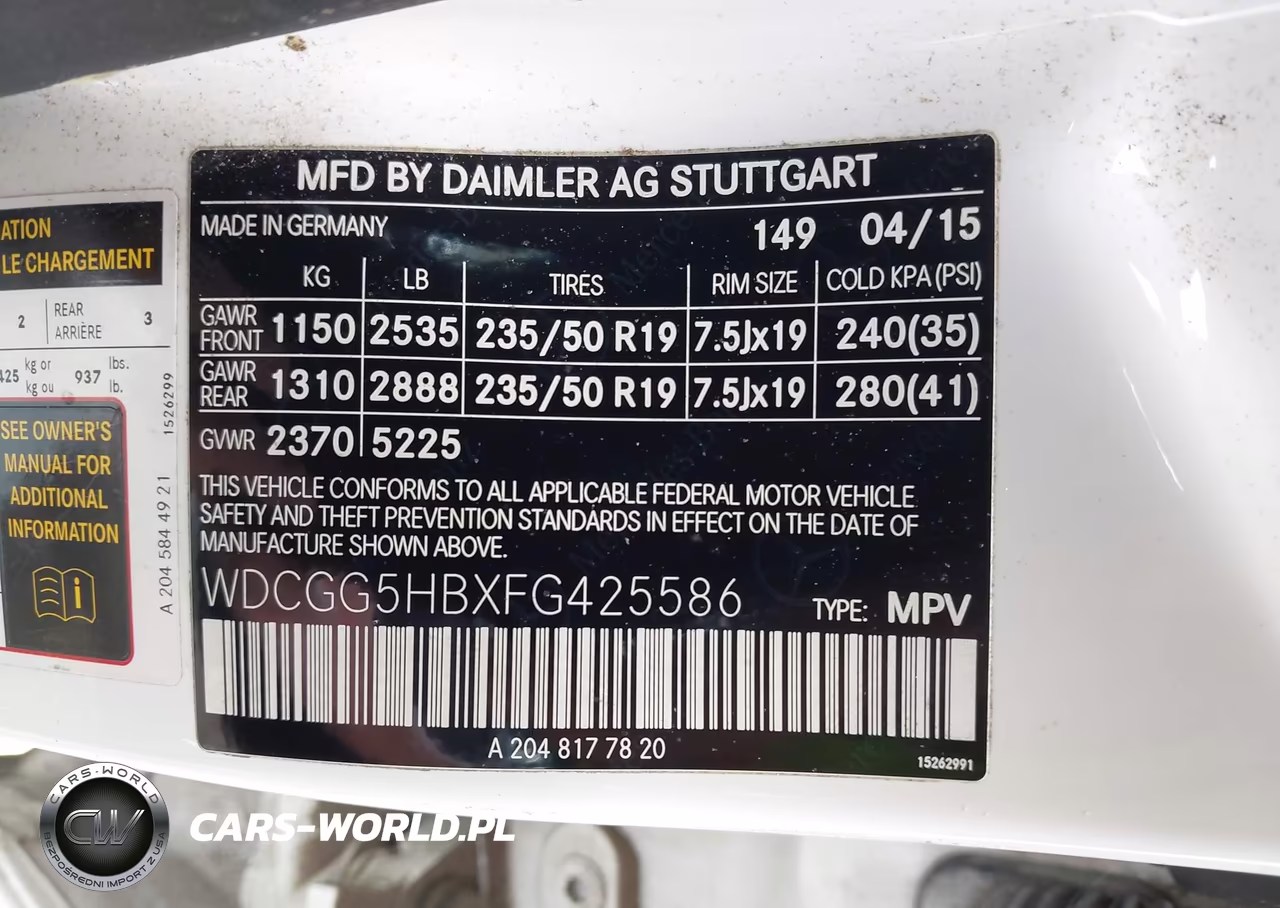 2015 Mercedes-Benz Glk 350 VIN:WDCGG5HBXFG425586 - 9