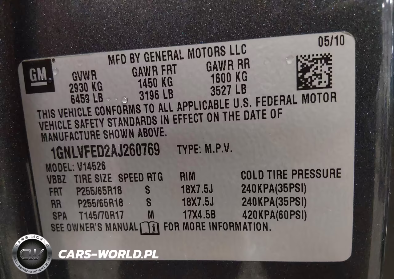2010 Chevrolet Traverse Lt VIN:1GNLVFED2AJ260769 - 9