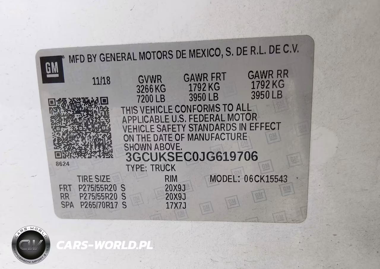 2018 Chevrolet Silverado 1500 2Lz VIN:3GCUKSEC0JG619706 - 9