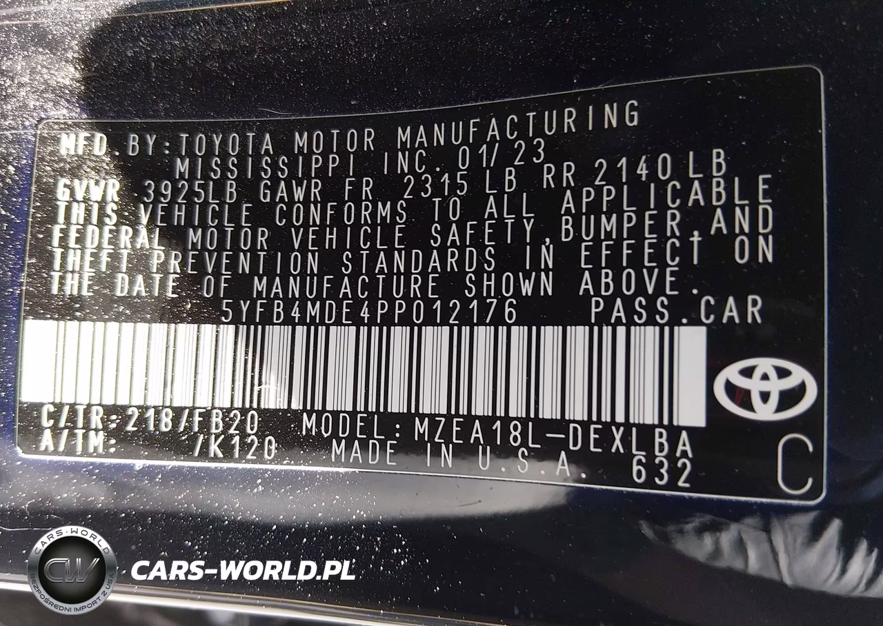 2023 Toyota Corolla Le VIN:5YFB4MDE4PP012176 - 9