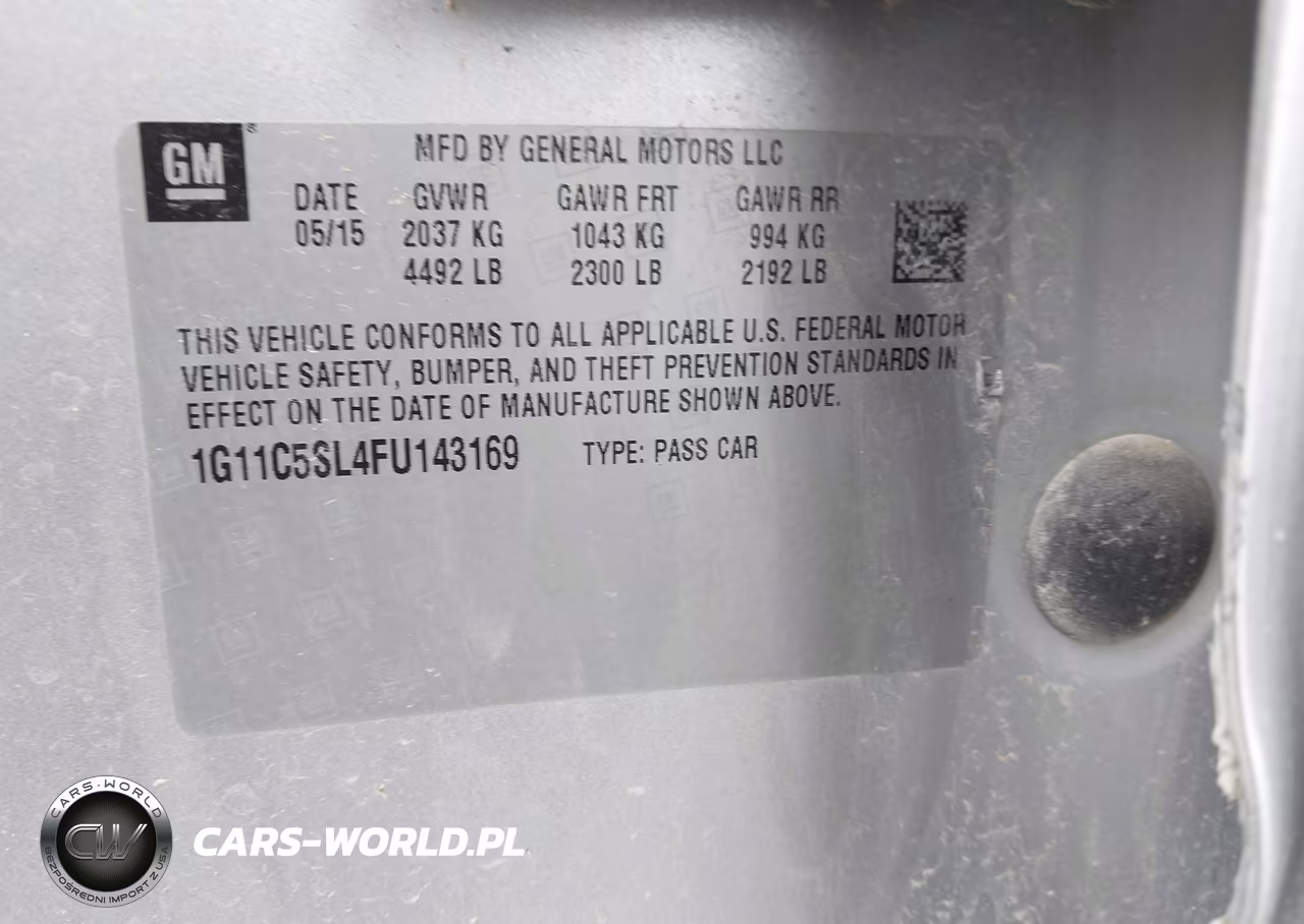 2015 Chevrolet Malibu 1Lt VIN:1G11C5SL4FU143169 - 9