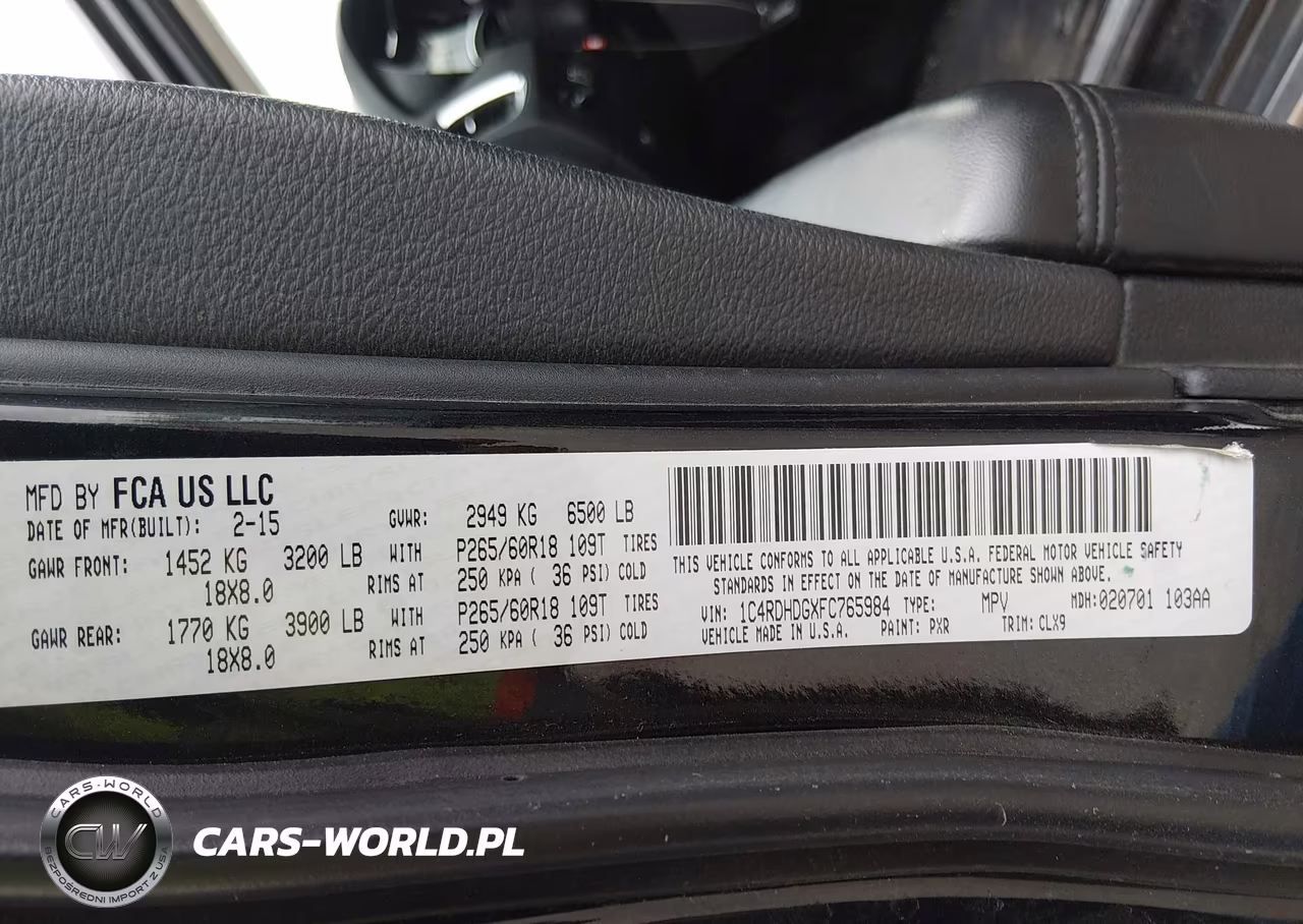 2015 Dodge Durango Limited VIN:1C4RDHDGXFC765984 - 9