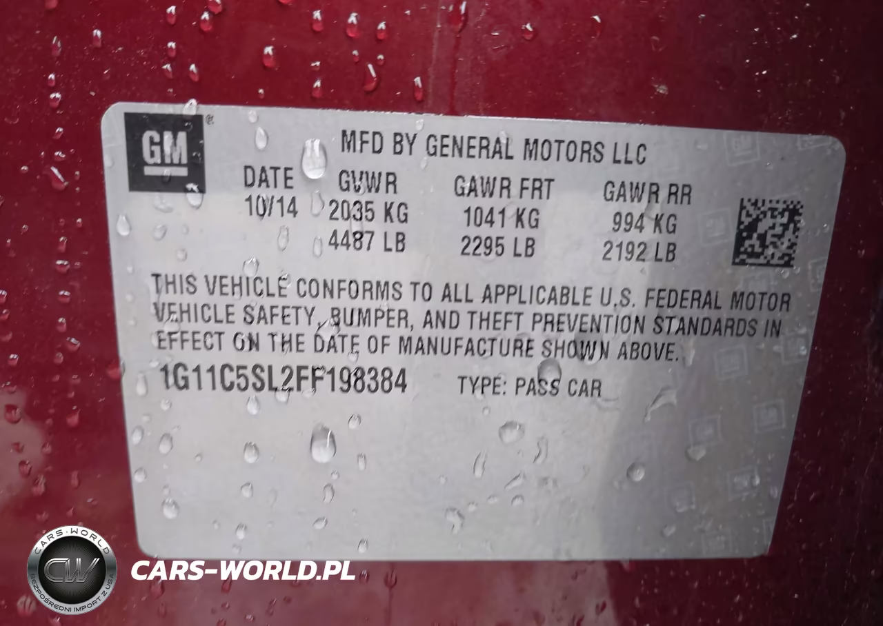 2015 Chevrolet Malibu 1Lt VIN:1G11C5SL2FF198384 - 9