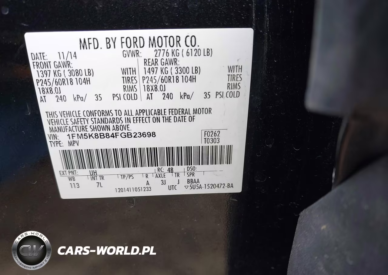 2015 Ford Explorer VIN:1FM5K8B84FGB23698 - 9