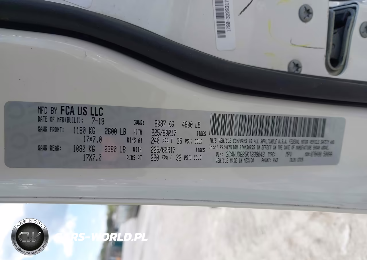 2019 Jeep Compass Latitude 4X4 VIN:3C4NJDBB5KT839043 - 9