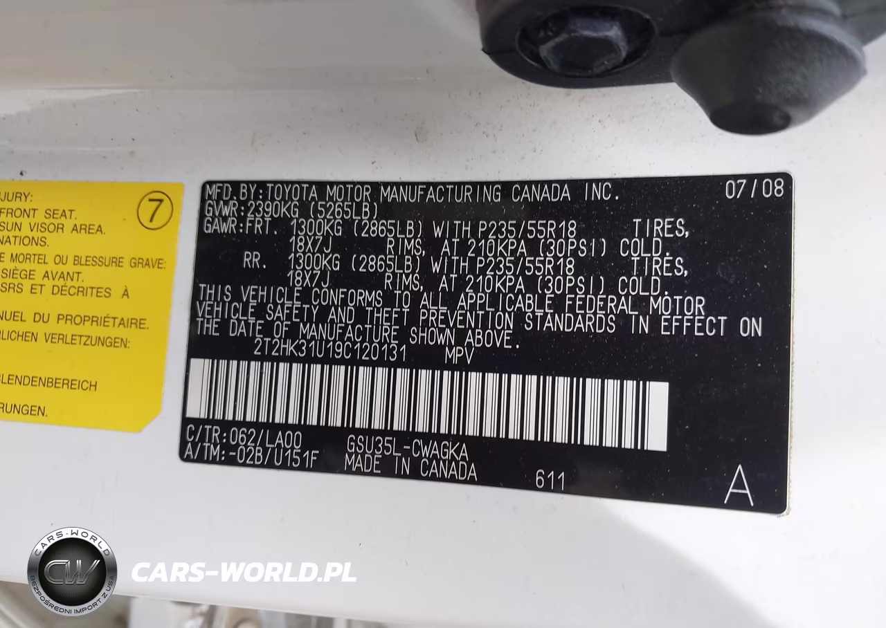 2009 Lexus Rx 350 VIN:2T2HK31U19C120131 - 9