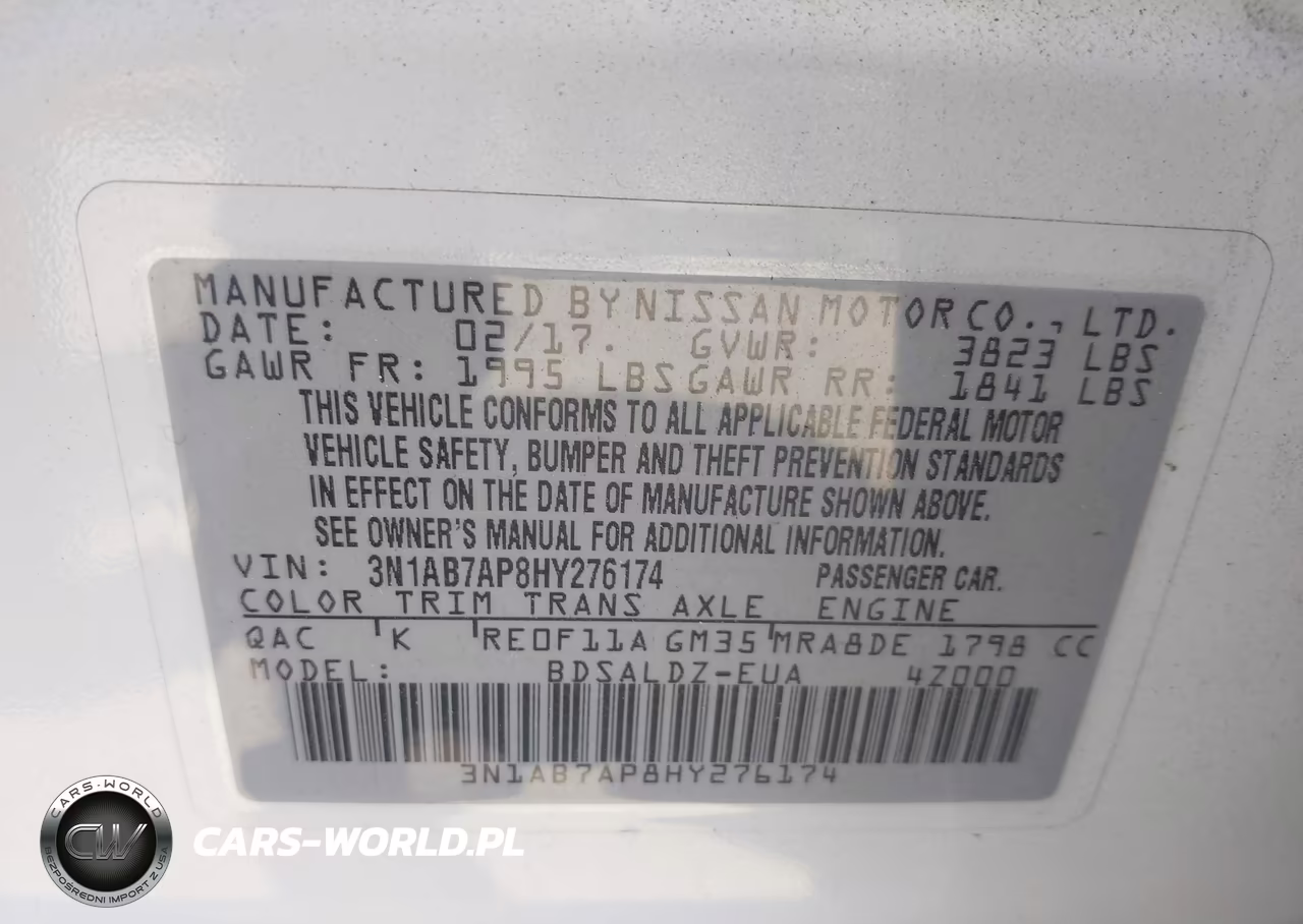 2017 Nissan Sentra Sv VIN:3N1AB7AP8HY276174 - 9
