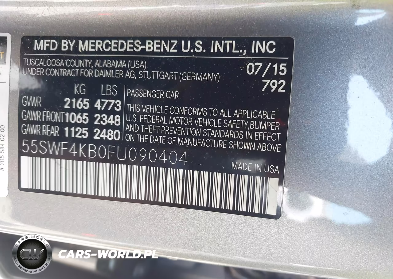 2015 Mercedes-Benz C 300 4Matic VIN:55SWF4KB0FU090404 - 9